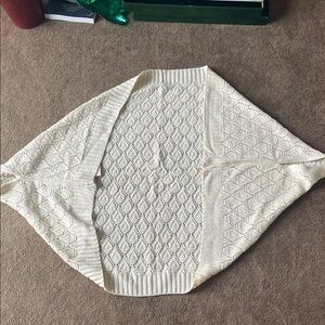 Chic Cream Women's Knit Poncho